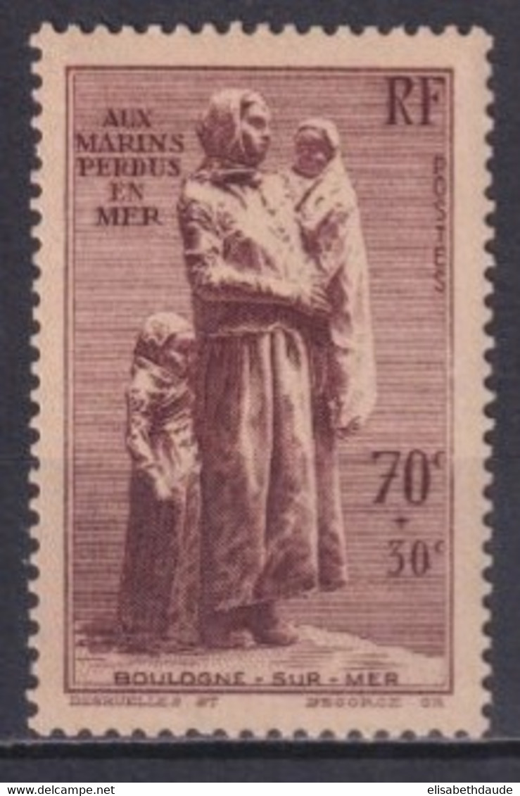 1939 - YVERT N° 447 ** MNH - COTE = 35 EUR. - MARINS PERDUS EN MER - Nuevos