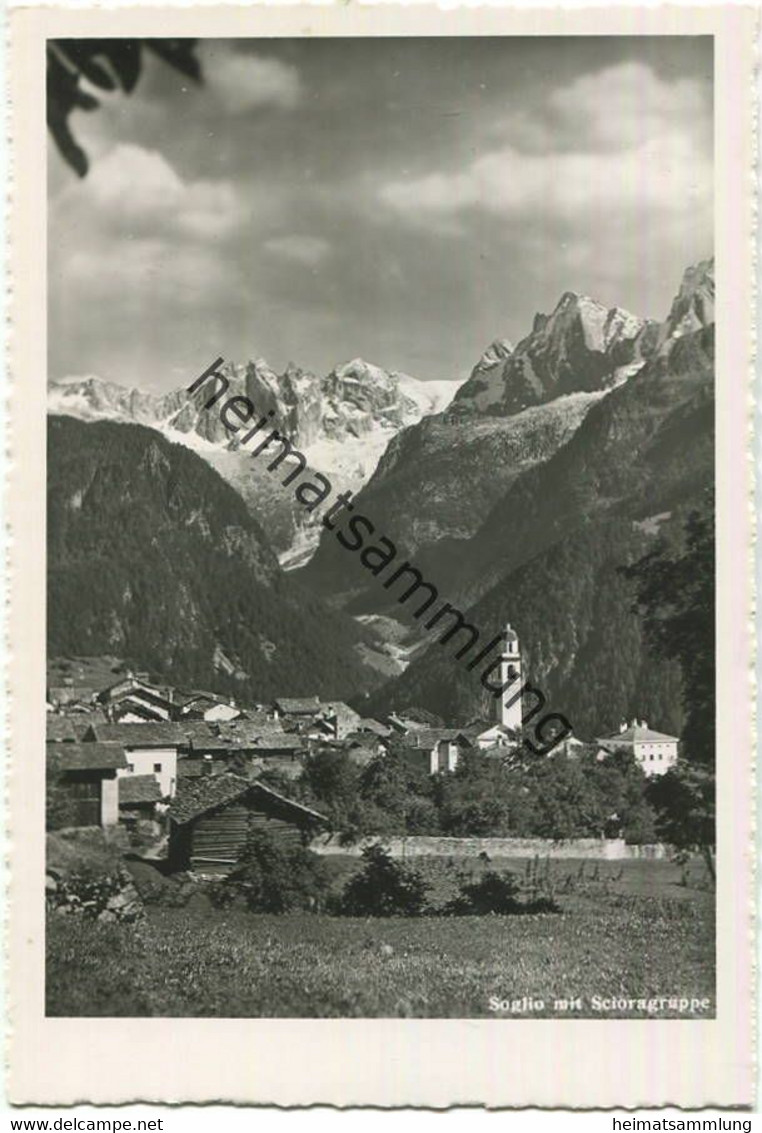 Soglio Mit Scioragruppe - Foto-AK Grossformat - Verlag P. Pomatti Castasegna - Castasegna