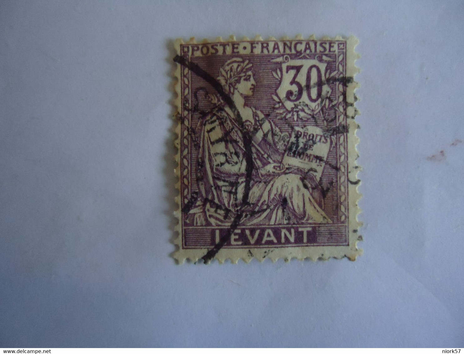 LEVANT   FRANCE  USED STAMPS 30C  WITH  POSTMARK  SMYRNE - Altri & Non Classificati