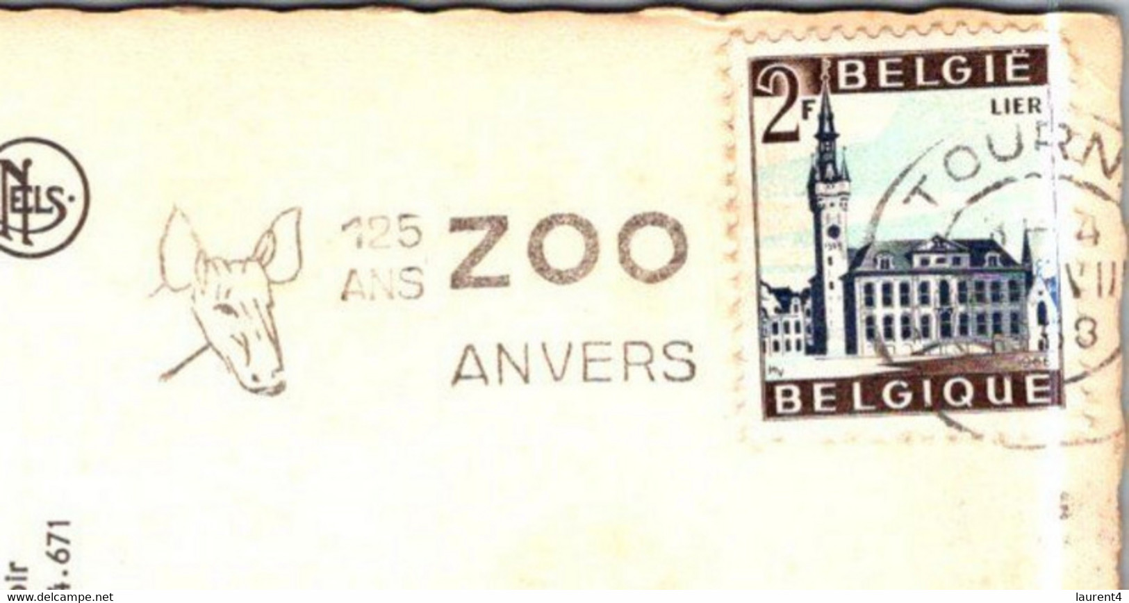 (2 M 3) Belgium (posted To France 1963) - Kluisberg  - Mont De L'Enclus  (125 Years Anvers ZOO Postmark) - Kluisbergen