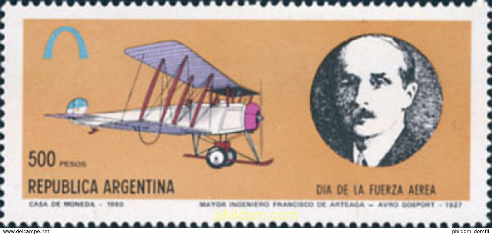 169676 MNH ARGENTINA 1980 DIA DE LAS FUERZAS AEREAS - Gebraucht