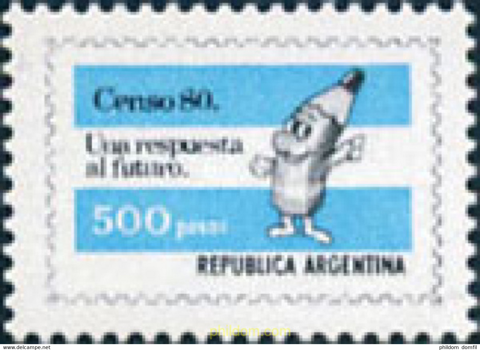 169681 MNH ARGENTINA 1980 CENSO - Gebruikt