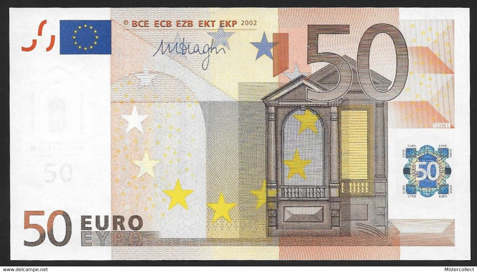 Billet 50 Euros 2002 Signature Mario Draghi TRÈS RARE DANS CET ÉTAT - 50 Euro