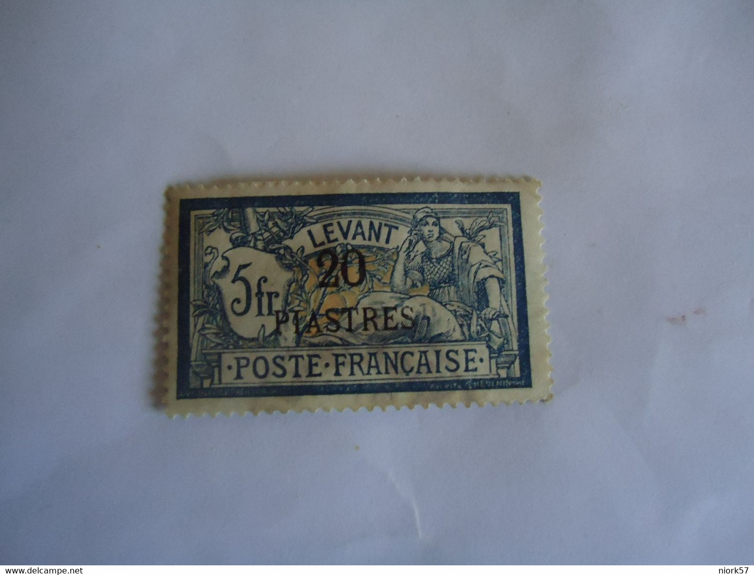 LEVANT   FRANCE  USED  STAMPS 5FR OVERPRINT - Other & Unclassified
