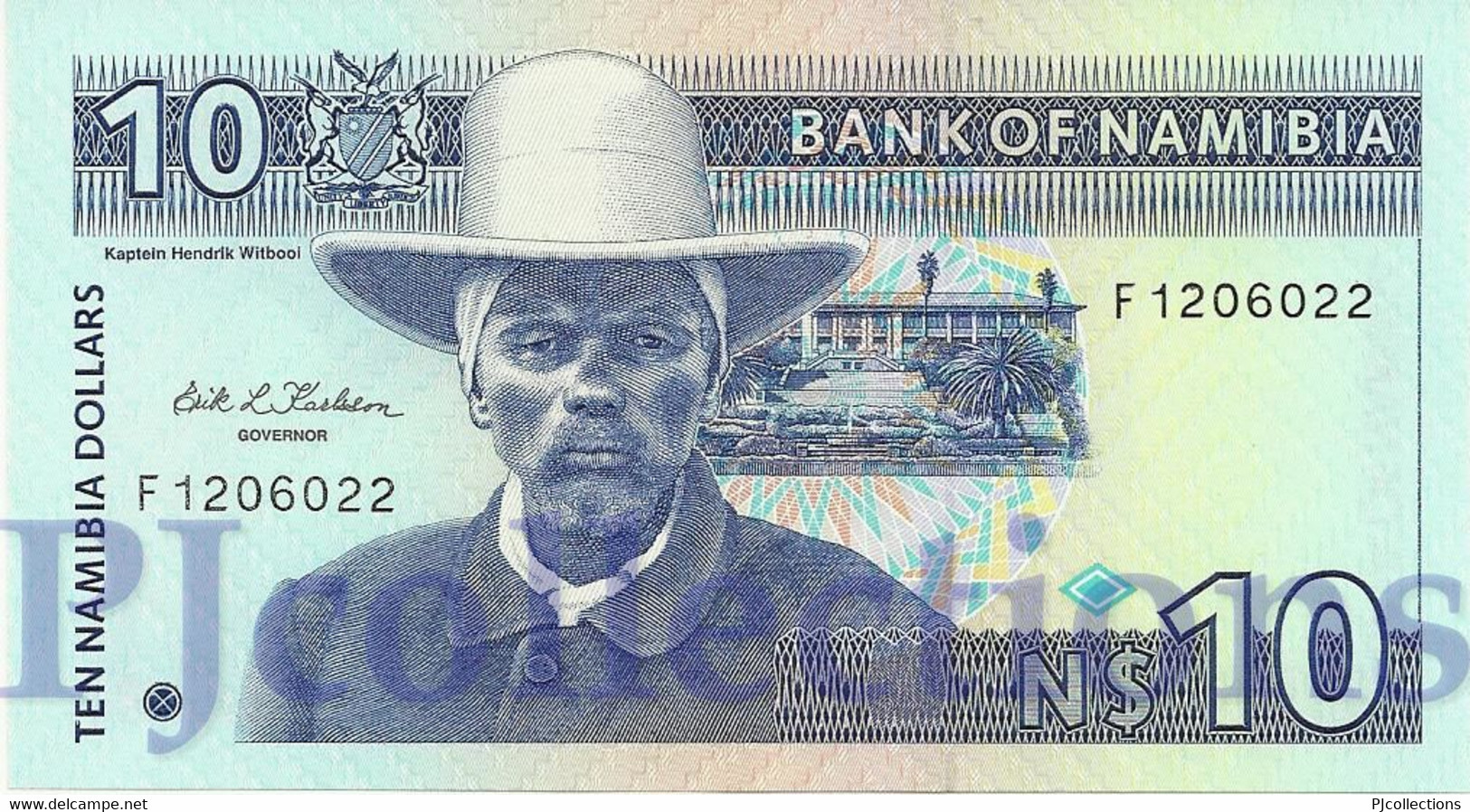 NAMIBIA 10 DOLLARS 1993 PICK 1a UNC PREFIX "A" - Namibia