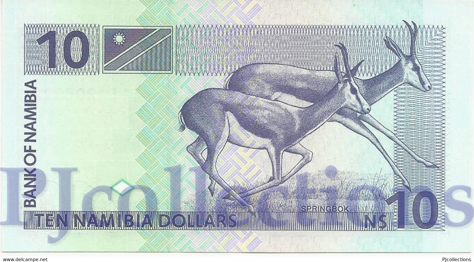 NAMIBIA 10 DOLLARS 1993 PICK 1a UNC PREFIX "A" - Namibië