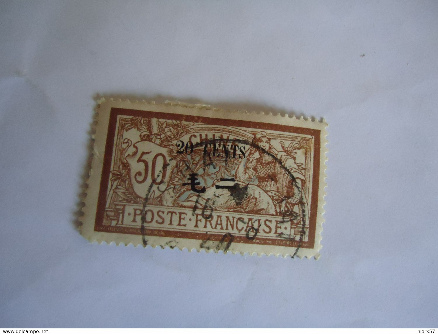 CHINA  FRANCE  USED STAMPS  50C  WITH  POSTMARK 1903 - Sonstige & Ohne Zuordnung