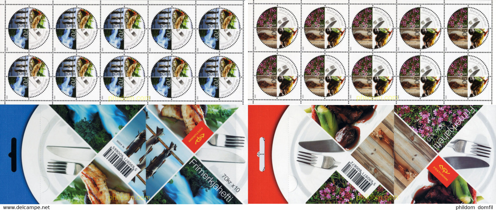 170416 MNH ISLANDIA 2005 EUROPA CEPT 2005 - GASTRONOMIA - Collections, Lots & Séries