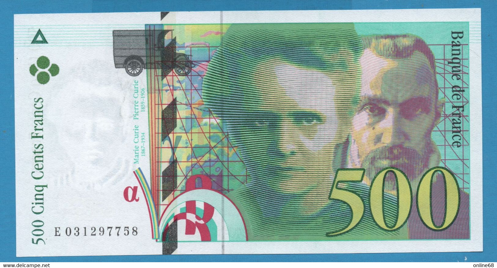 FRANCE 500 FRANCS 1995 # E031297758 F# 76 Pierre Et Marie Curie - 500 F 1994-2000 ''Pierre Et Marie Curie''