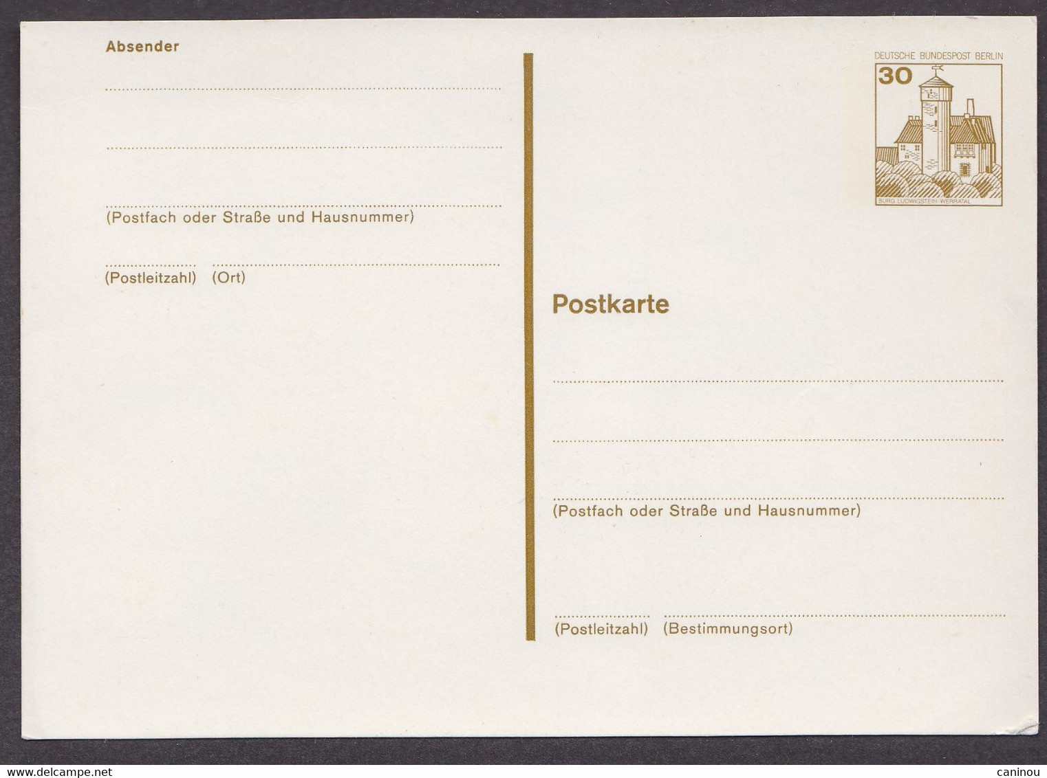 ALLEMAGNE  BERLIN ENTIER POSTAL CARTE - Postkarten - Ungebraucht