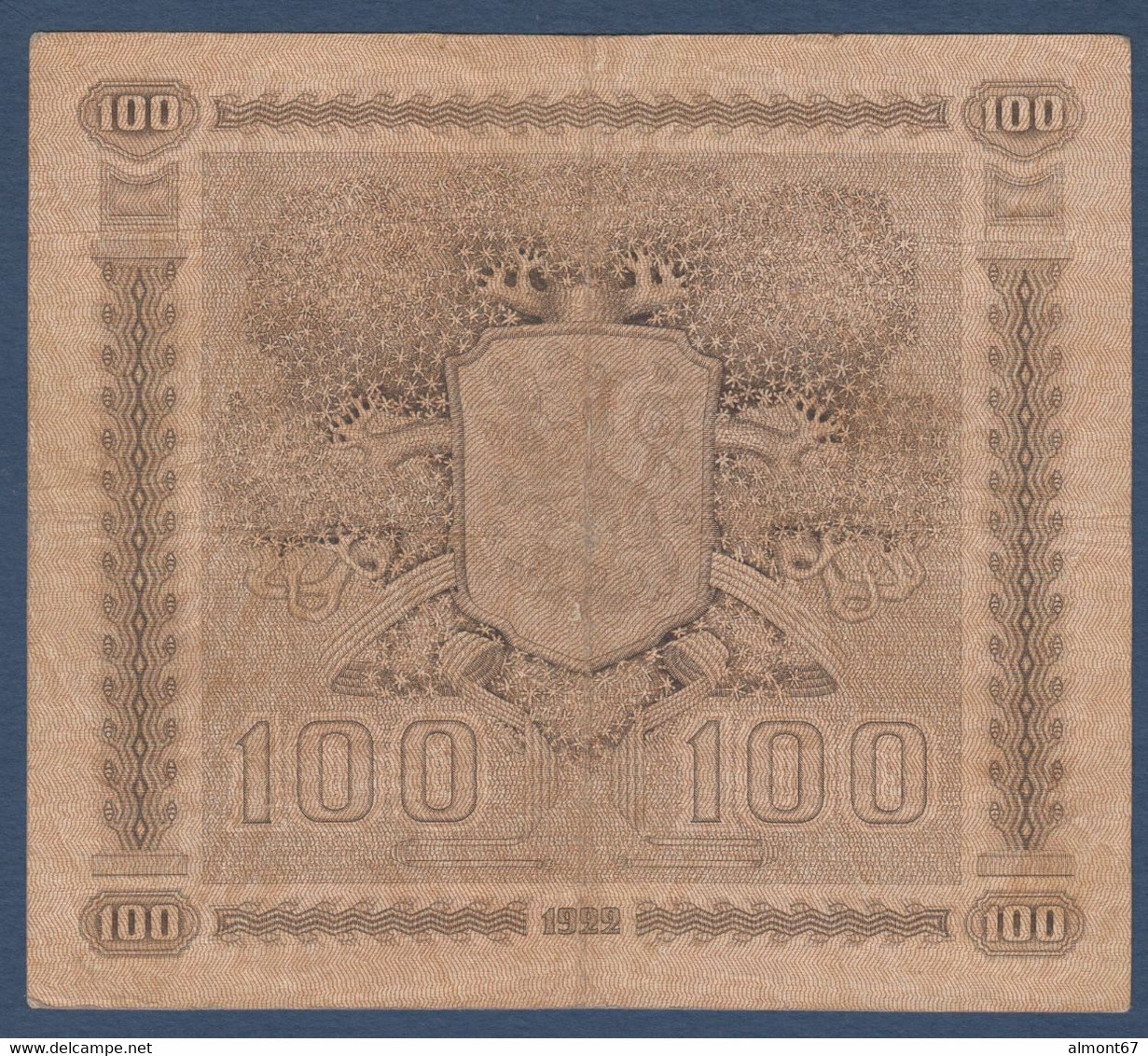 FINLANDE  - 100 Mark  De 1922 - Finlande