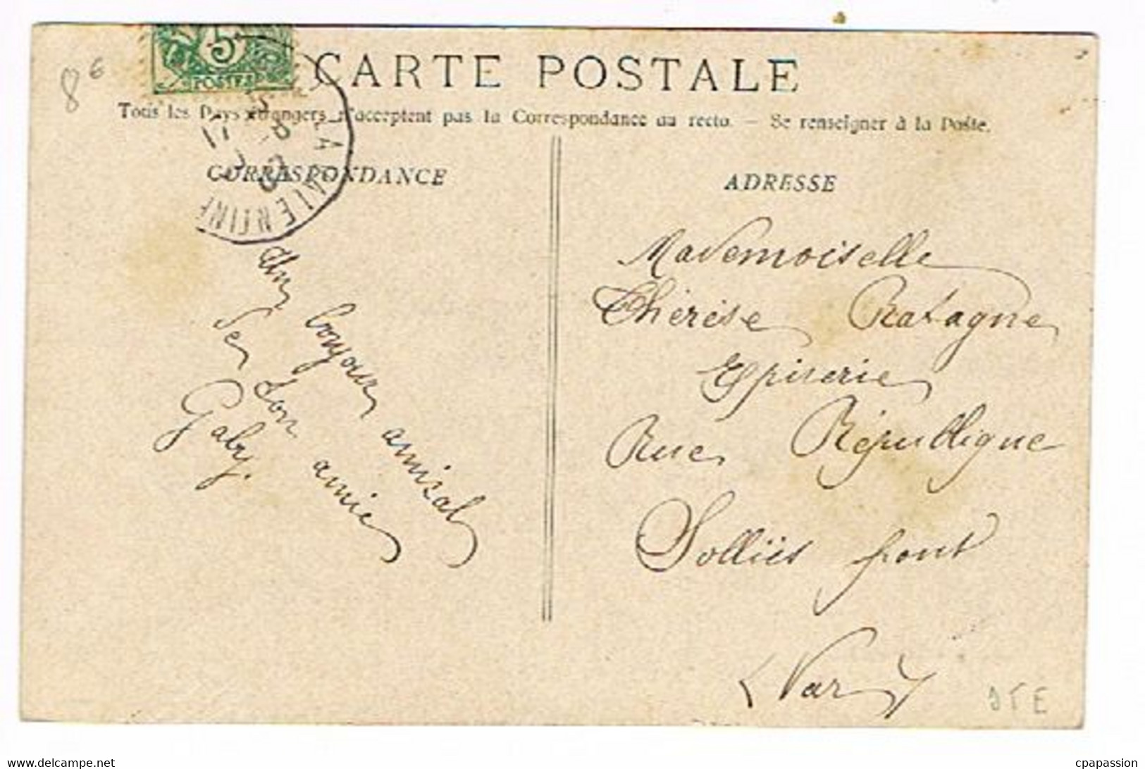 SAINT-MARCEL - MARSEILLE -  CPA La Passerelle Sur L'Huveaune - Enfants -Phototypie Lacour N° 1064-  1907 - Saint Marcel, La Barasse, Saintt Menet
