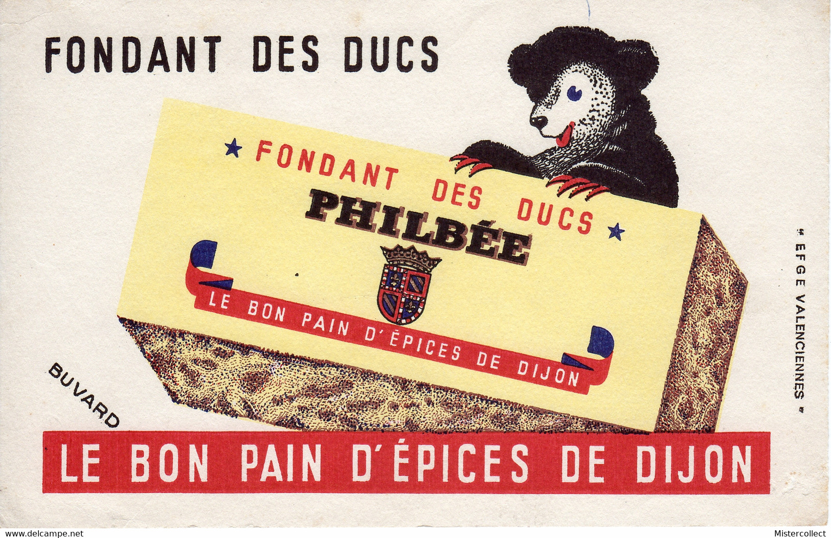 Buvard Fondant Des Ducs - PHILBEE - Le Bon Pain D'épices De Dijon - Pain D'épices