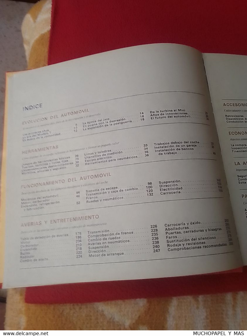 EL LIBRO DEL AUTOMÓVIL SELECCIONES DEL READER'S DIGEST SEGUNDA EDICIÓN REVISADA, D.L. 1972 VER FOTOS CARS COCHES VOITURE