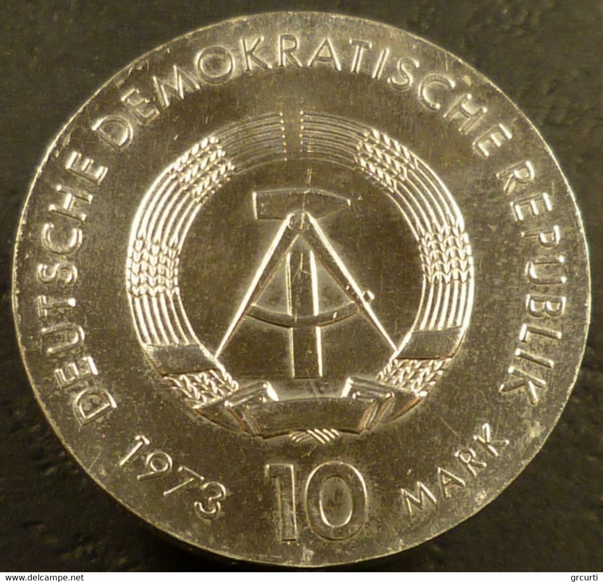 Germania Orientale - DDR - 10 Mark 1973 - 75° Nascita  Di Bertolt Brecht - KM# 45 - 10 Marchi