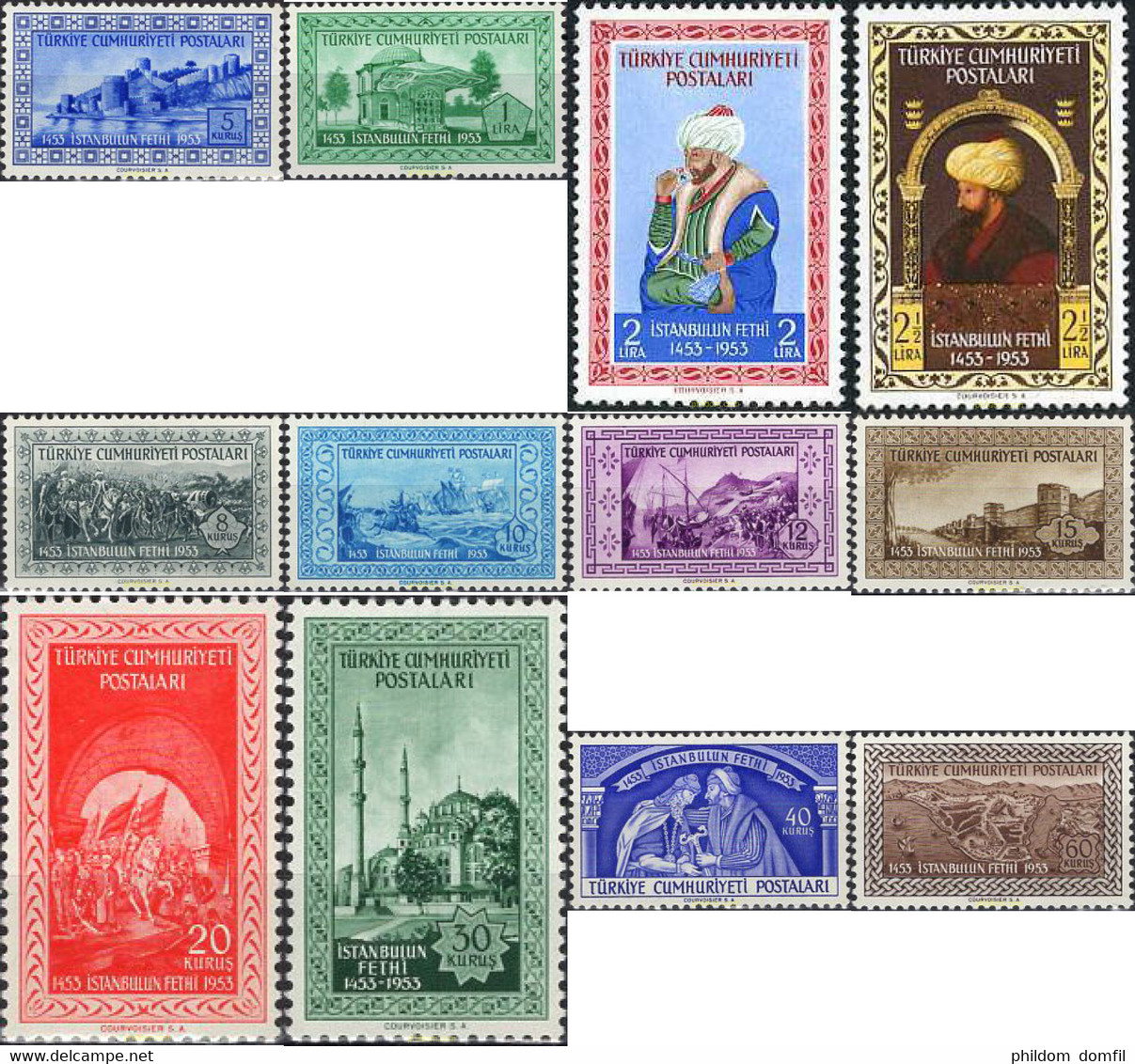 667081 HINGED TURQUIA 1953 5 CENTENARIO DE LA CONQUISTA DE CONSTANTINOPLA - ...-1858 Prephilately