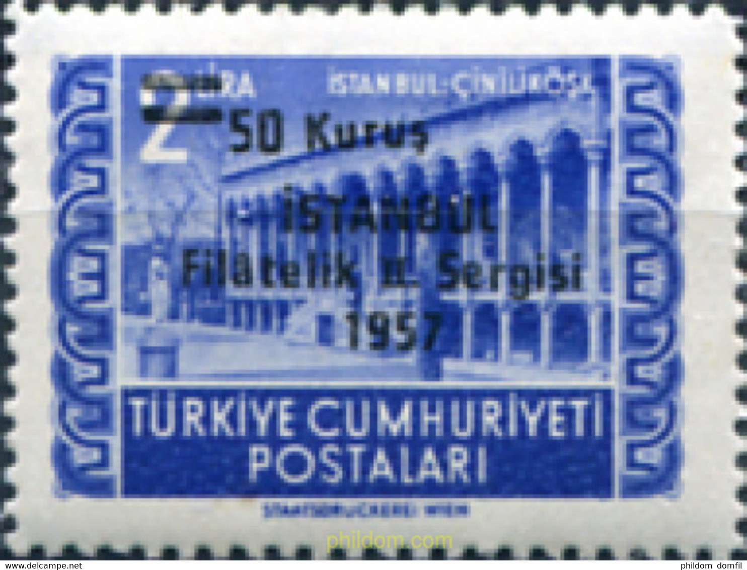 171677 MNH TURQUIA 1957 2 EXPOSICION FILATELICA DE ESTAMBUL - ...-1858 Prefilatelia