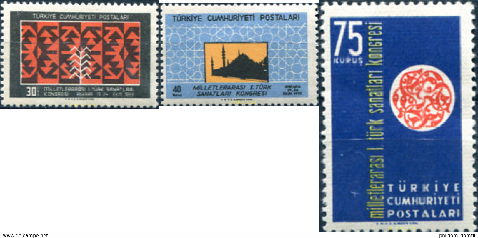 171865 MNH TURQUIA 1959 PRIMER CONGRESO INTERNACIONAL DE ARTE TURCO - Collections, Lots & Series