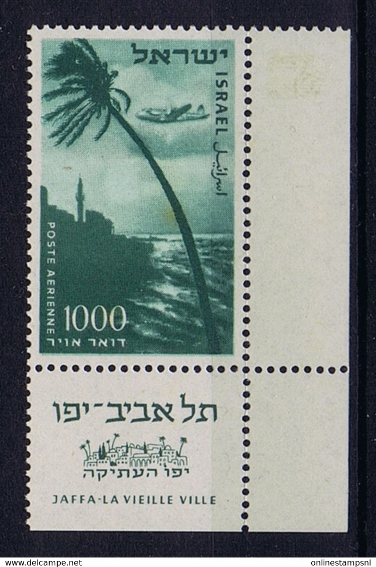Israel: Mi  86  MNH/** Sans Charniere. Postfrisch Airmail  Small Spot - Ongebruikt (met Tabs)