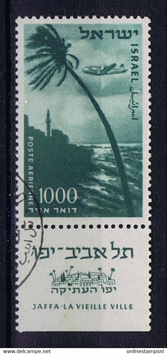 Israel: Mi  86 Used , Cancelled, Obl. Airmail 1953 - Usados (con Tab)