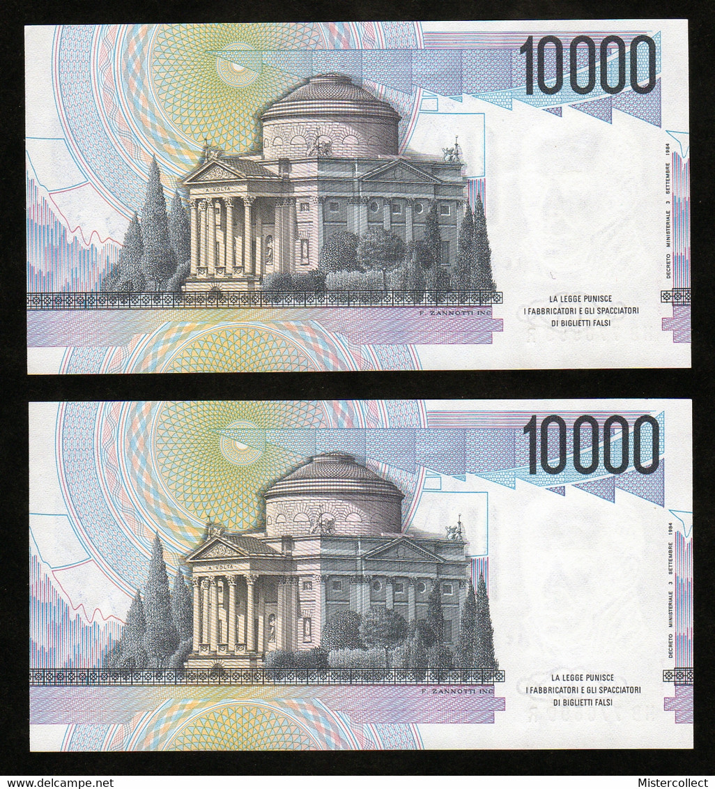 2 Billets Consécutifs De 10.000 LIRES Volta (Italie) - Pr. NEUF - 10.000 Lire