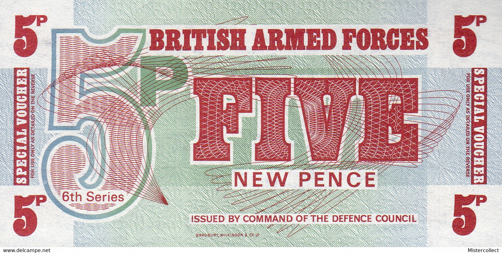 Billet 5 New Pence BRITISH ARMED FORCES - NEUF - Fuerzas Armadas Británicas & Recibos Especiales