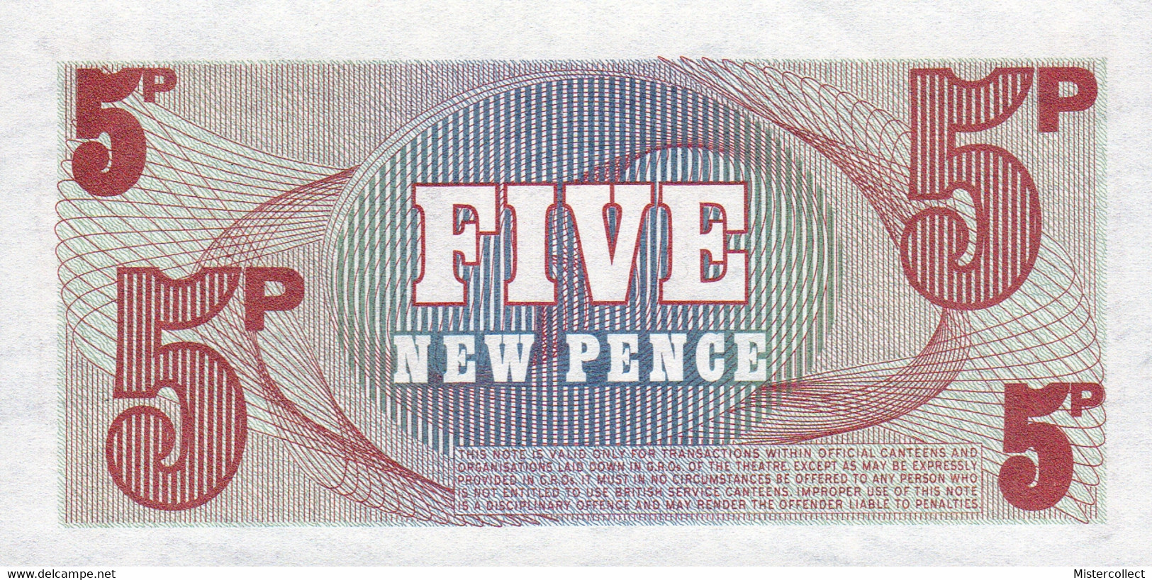 Billet 5 New Pence BRITISH ARMED FORCES - NEUF - British Armed Forces & Special Vouchers