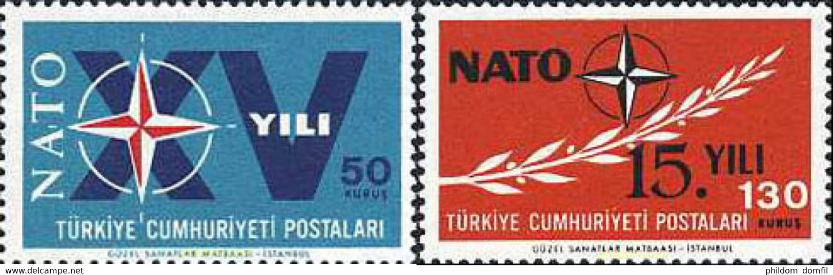 172314 MNH TURQUIA 1964 15 ANIVERSARIO DE LA ORGANIZACION DEL TRATADO ATLANTICO-NORTE - Collezioni & Lotti