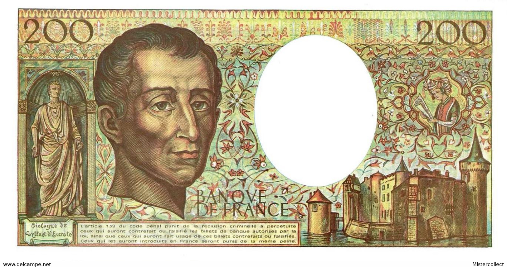 3 Billets Consécutifs 200 F Montesquieu 1992 - 200 F 1981-1994 ''Montesquieu''