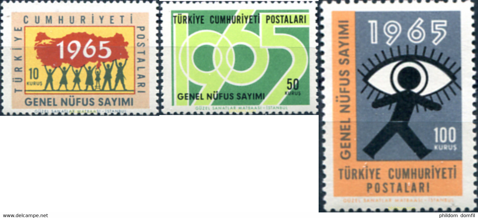 172410 MNH TURQUIA 1965 CENSO POBLACIONAL - Collections, Lots & Séries