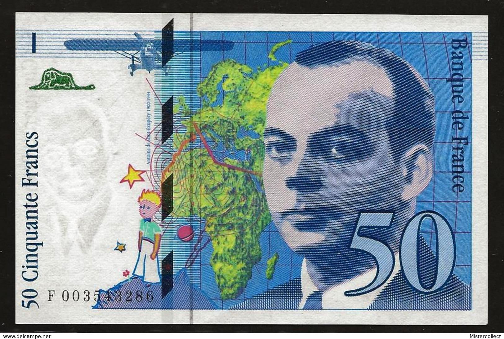 Billet 50 F SAINT-EXUPÉRY 1992 - 50 F 1992-1999 ''St Exupéry''