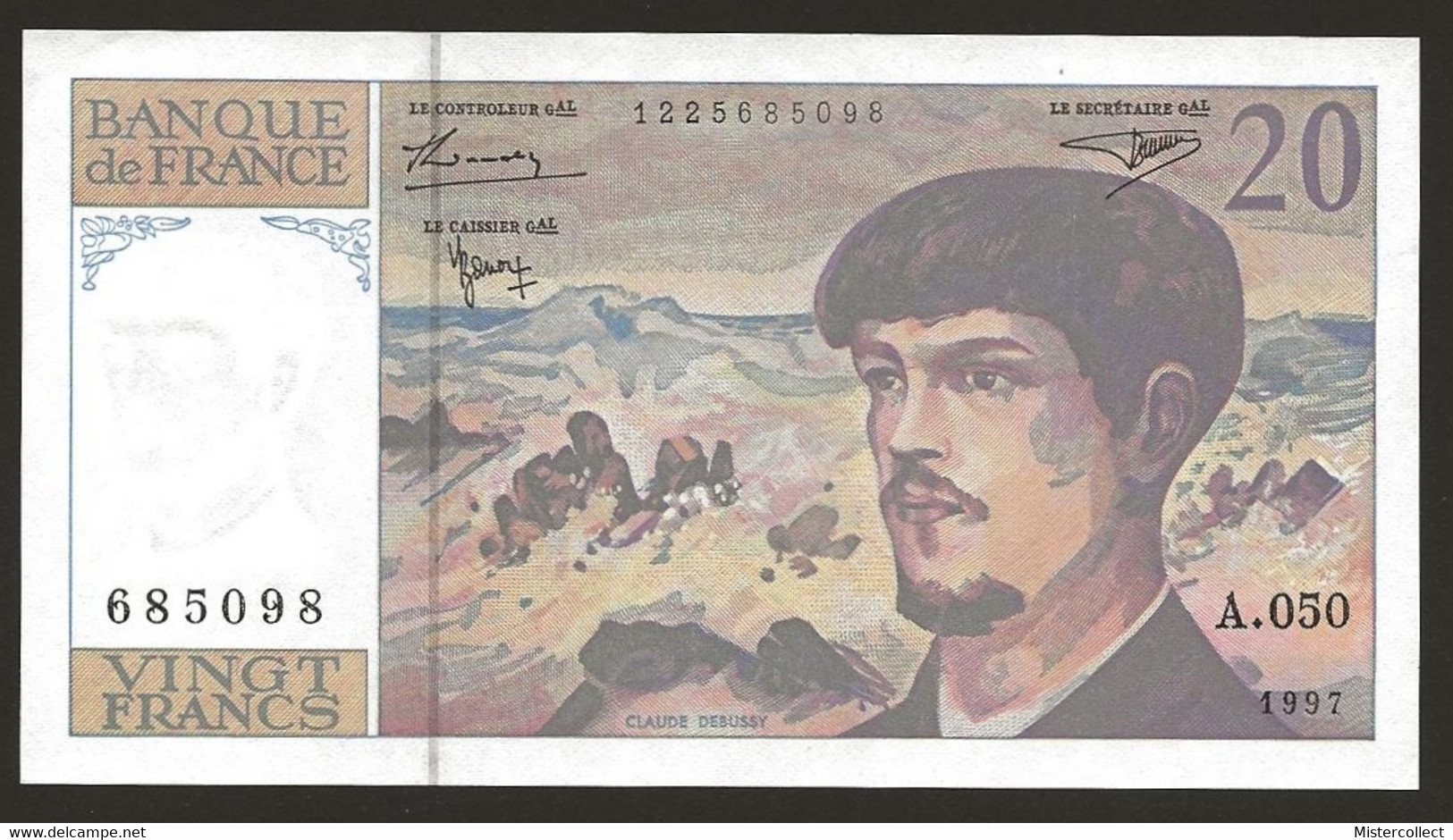 Billet 20 F DEBUSSY - 1997 - 20 F 1980-1997 ''Debussy''