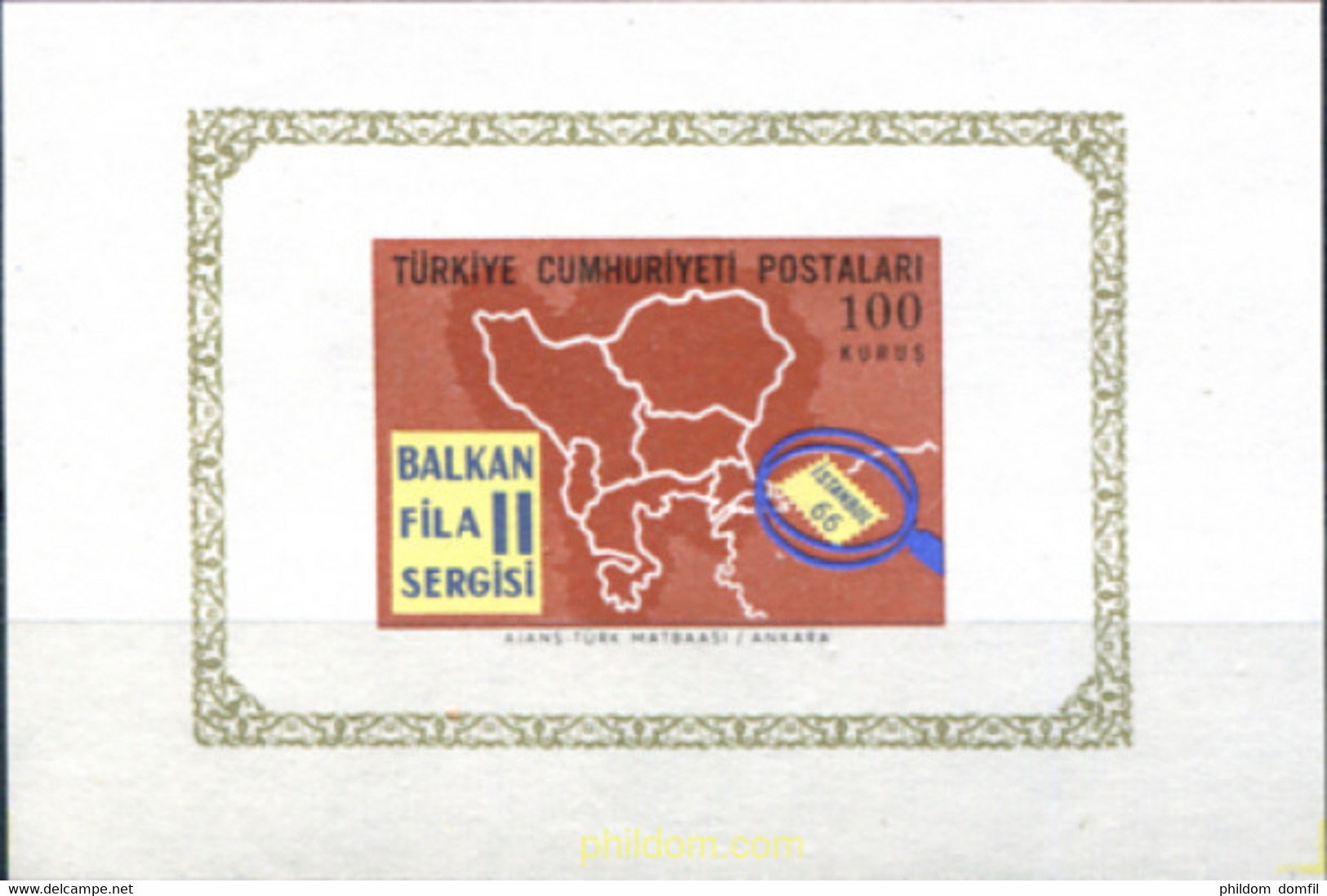 172455 MNH TURQUIA 1966 BALKANFILA II. EXPOSICION FILATELICA DE ESTAMBUL - Lots & Serien