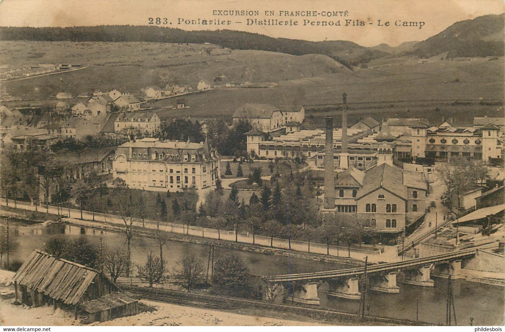 DOUBS   PONTARLIER  Distillerie Pernod Fils Le Camp - Pontarlier