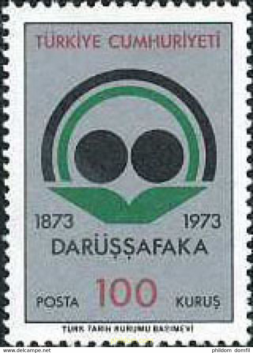 172791 MNH TURQUIA 1973 CENTENARIO DE LA FUNDACION DEL LICEO DARUSSAFAKA - Lots & Serien