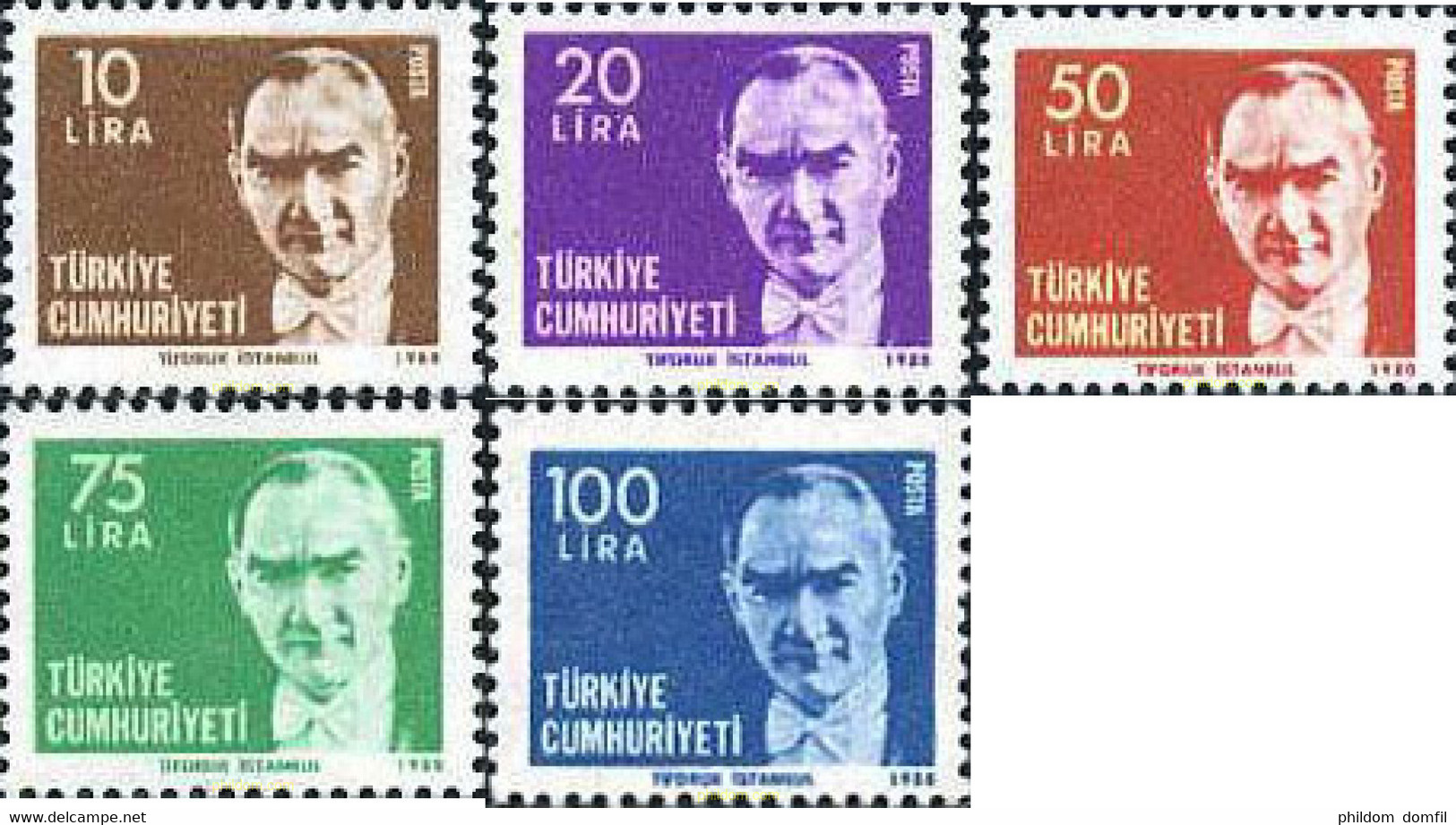 173028 MNH TURQUIA 1980 MUSTAFA KEMAL ATATURK - Collezioni & Lotti