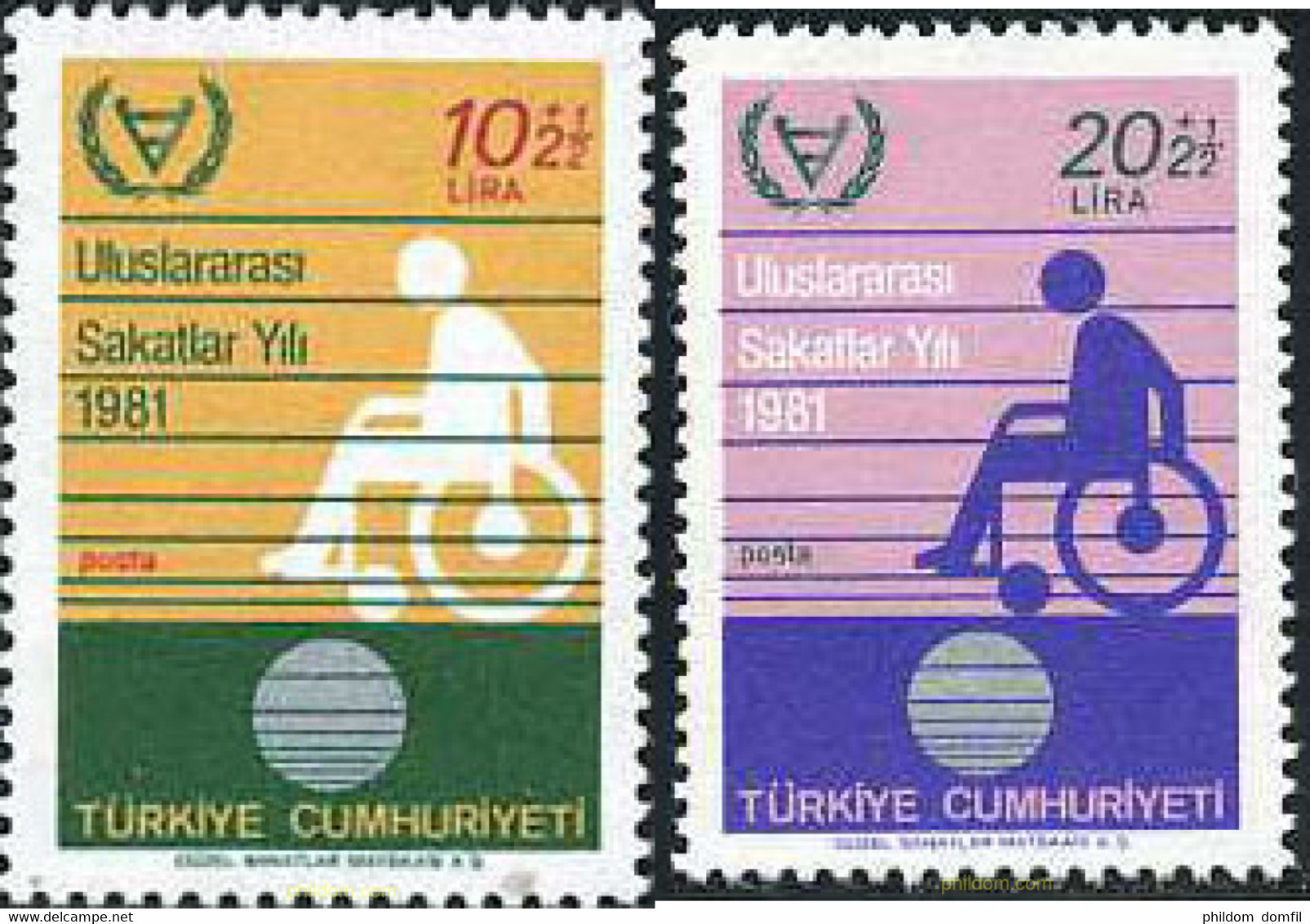 173044 MNH TURQUIA 1981 DIA MUNDIAL DE LAS PERSONAS DISCAPACITADAS - Colecciones & Series