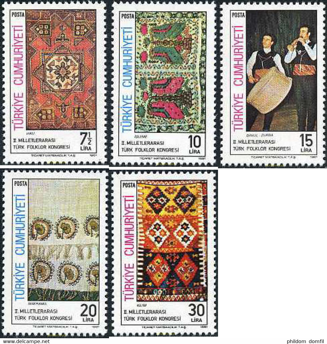 173074 MNH TURQUIA 1981 2 CONGRESO INTERNACIONAL DEl FOLCLORE TURCO - Verzamelingen & Reeksen