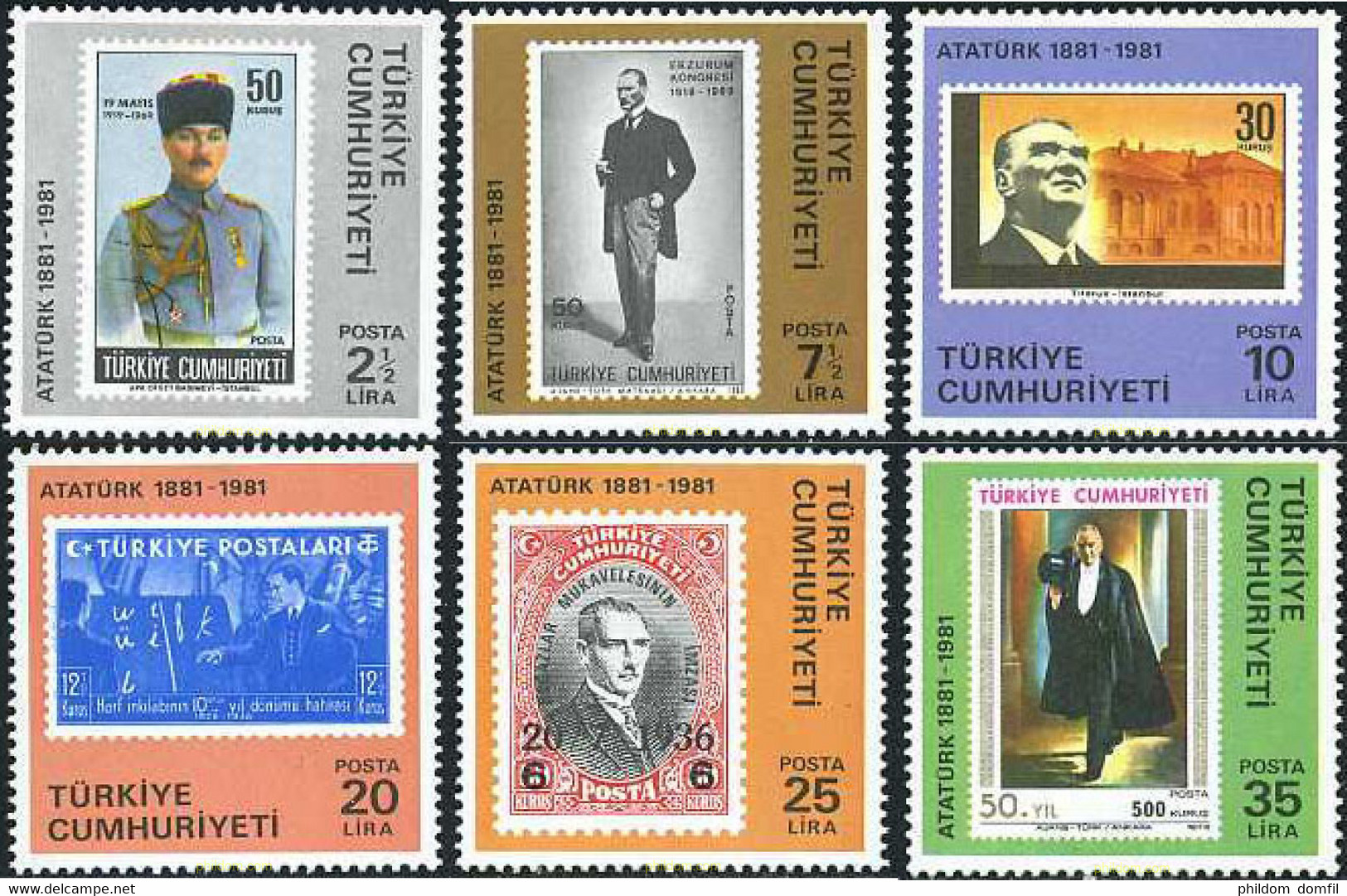 173060 MNH TURQUIA 1981 CENTENARIO DEL NACIMIENTO DE MUSTAFA KEMAL ATATURK - Colecciones & Series