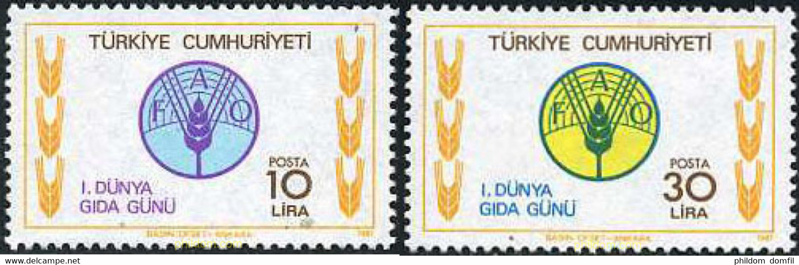 173086 MNH TURQUIA 1981 DIA MUNDIAL DE LA ALIMENTACION - Against Starve