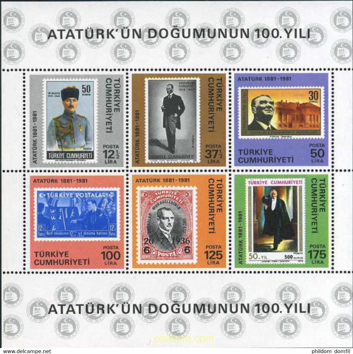 173064 MNH TURQUIA 1981 CENTENARIO DEL NACIMIENTO DE MUSTAFA KEMAL ATATURK - Colecciones & Series