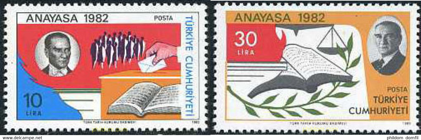 173148 MNH TURQUIA 1983 NUEVA CONSTITUCION DE 1982 - Colecciones & Series