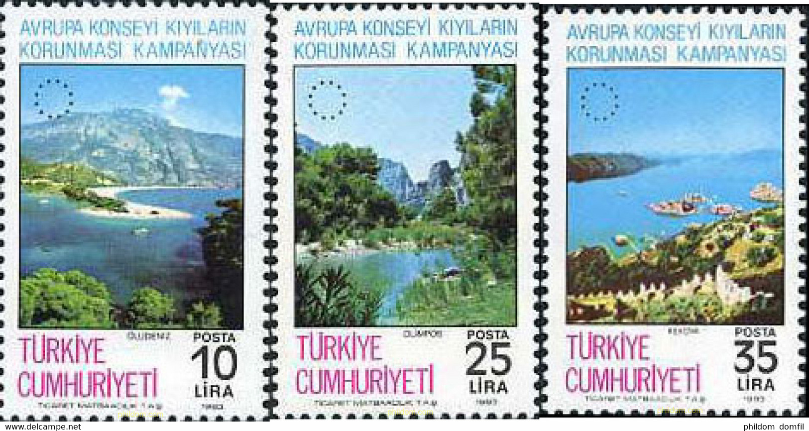 173161 MNH TURQUIA 1983 CAMPAÑA DEL CONSEJO EUROPEO PARA LA PROTECCION DE LA COSTAS MARITIMAS - Colecciones & Series