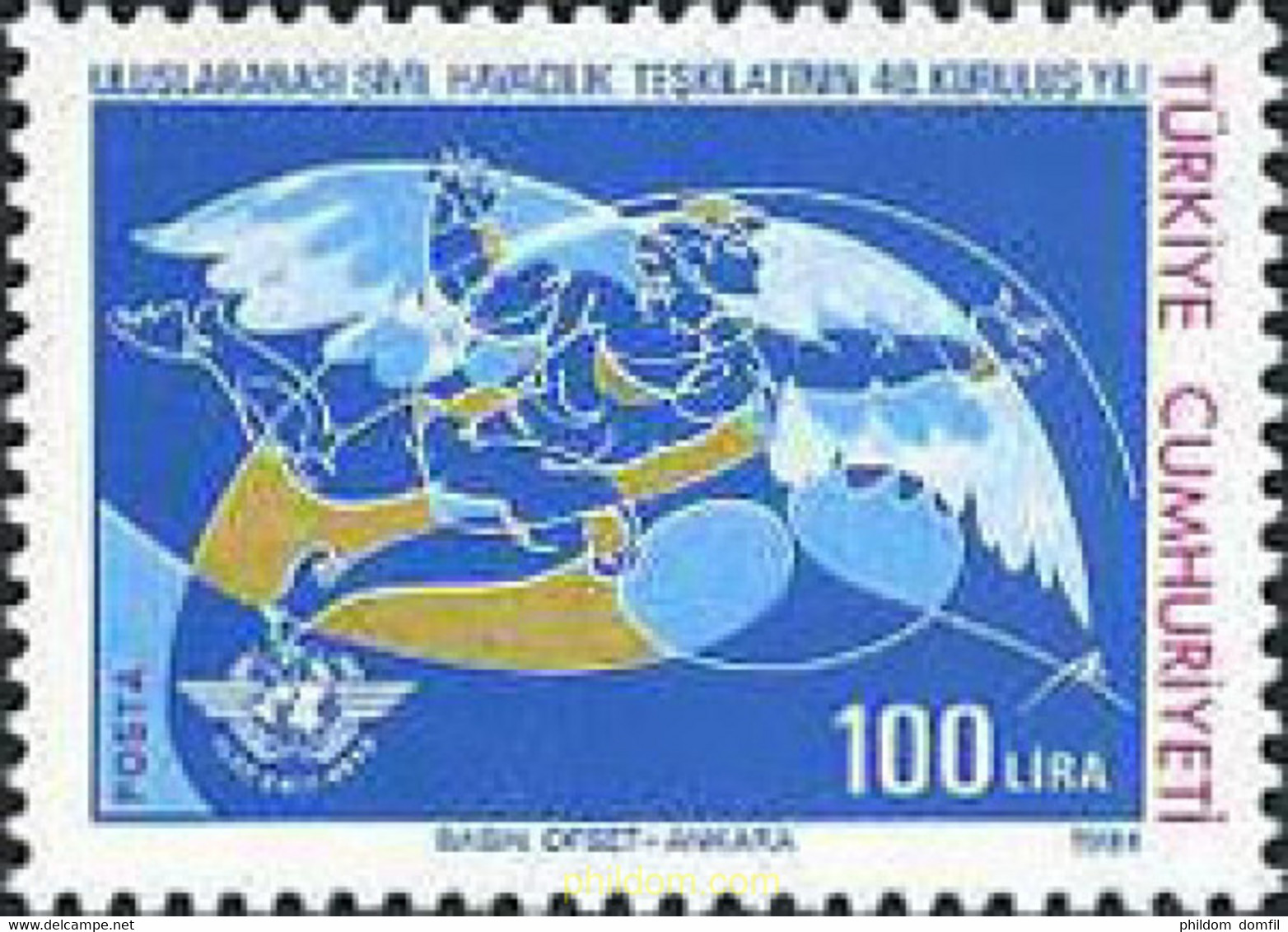 173217 MNH TURQUIA 1984 40 ANIVERSARIO DE LA ORGANIZACION AEREA CIVIL INTERNACIONAL - Collezioni & Lotti