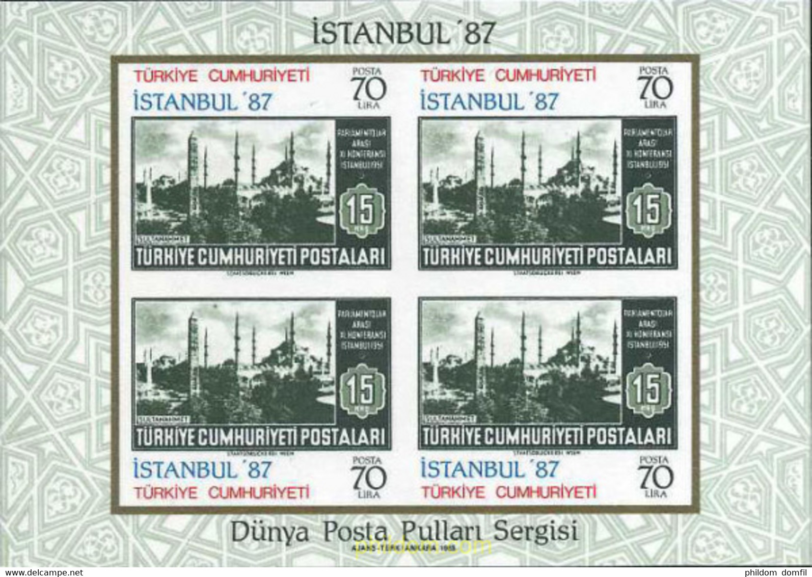 173384 MNH TURQUIA 1985 ESTAMBUL'87. EXPOSICION FILATELICA INTERNACIONAL - Collections, Lots & Séries