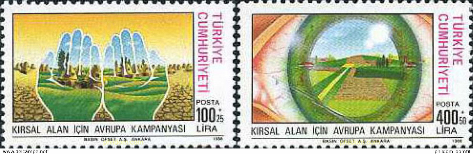 173536 MNH TURQUIA 1988 CAMPAÑA EUROPEA POR LA PROTECCION DEl MEDIO AMBIENTE - Verzamelingen & Reeksen