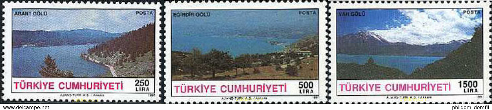 173582 MNH TURQUIA 1991 LAGOS DE TURQUIA - Colecciones & Series