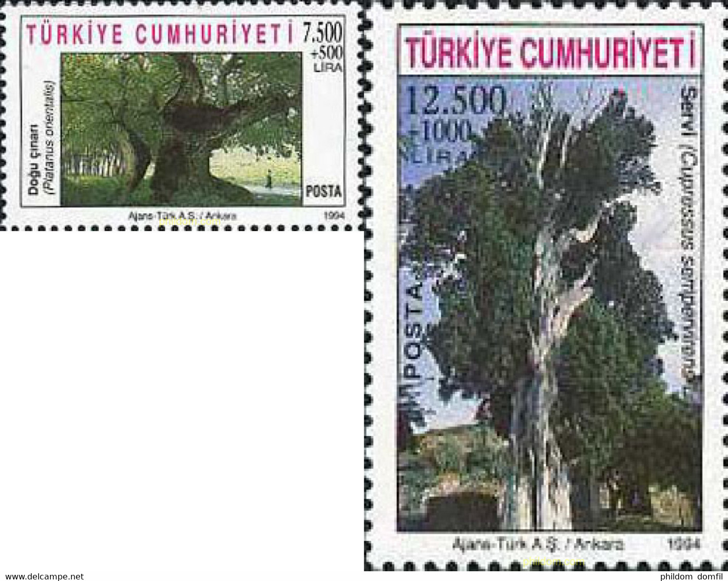 173666 MNH TURQUIA 1994 ARBOLES MONUMENTALES - Lots & Serien