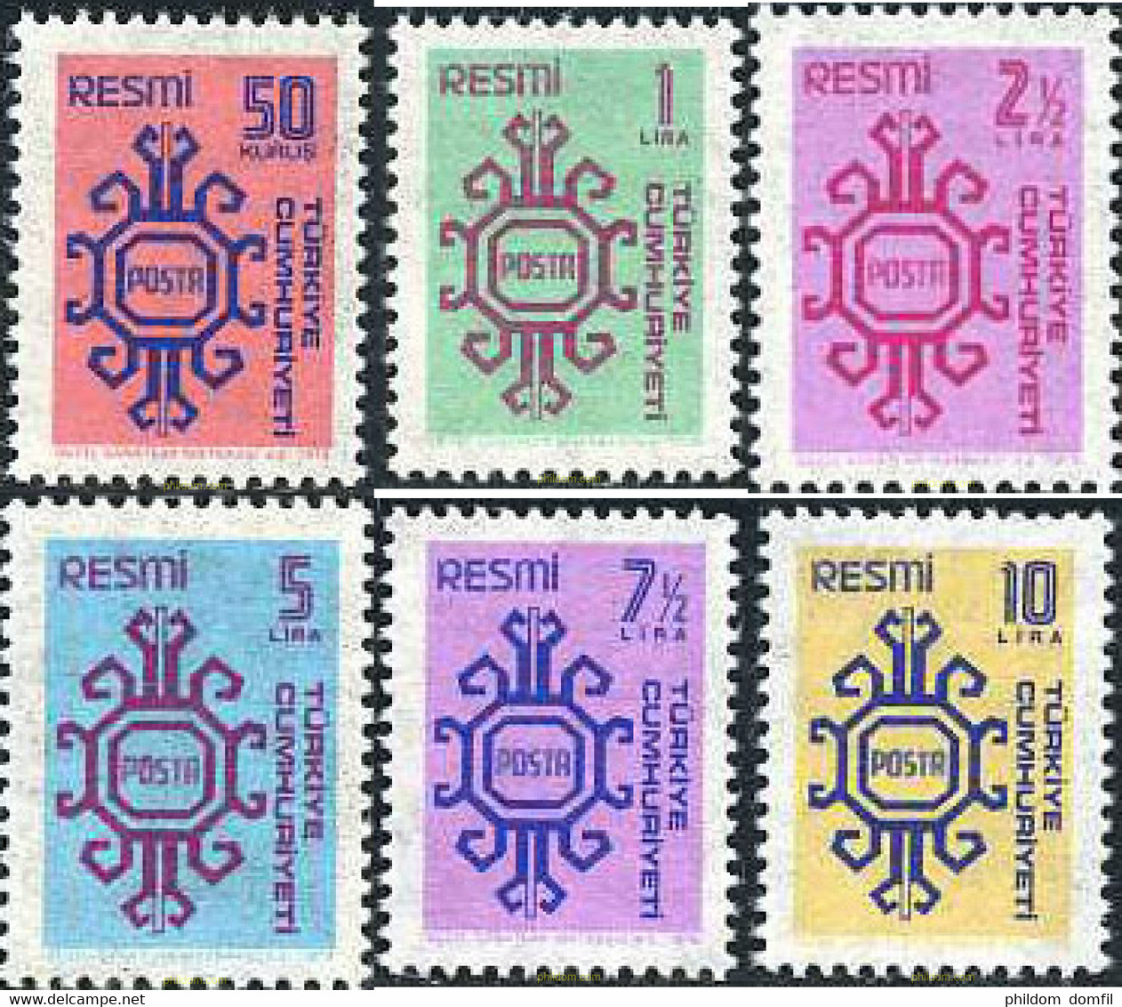 173877 MNH TURQUIA 1979 ORNAMENTOS - Collections, Lots & Series