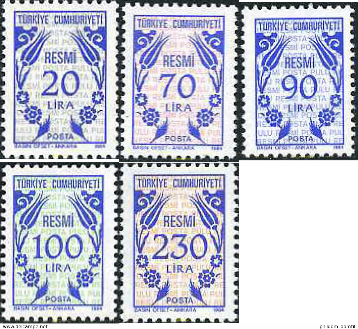 173891 MNH TURQUIA 1984 ORNAMENTOS - Verzamelingen & Reeksen